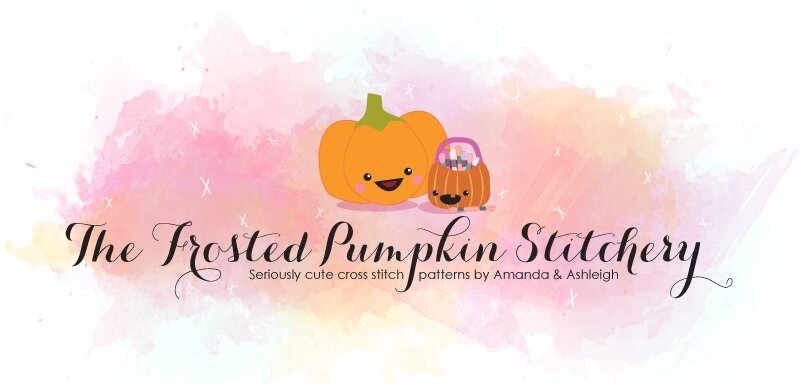 The Frosted Pumpkin Stitchery logo