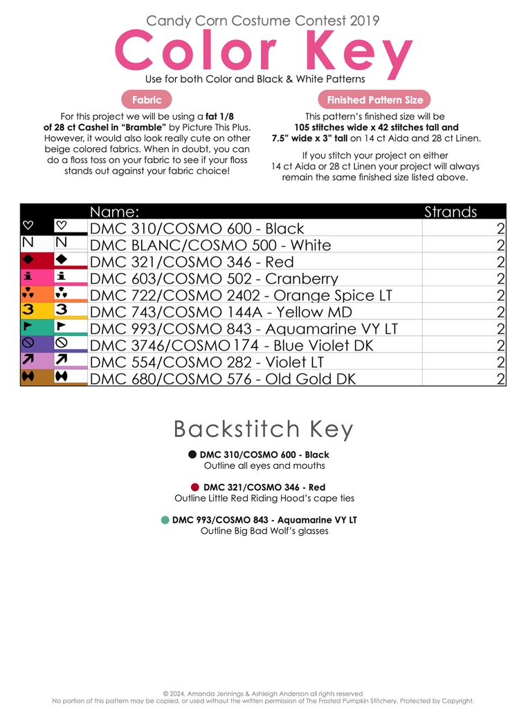 Candy Corn Costume Contest 2019 Color Key PDF