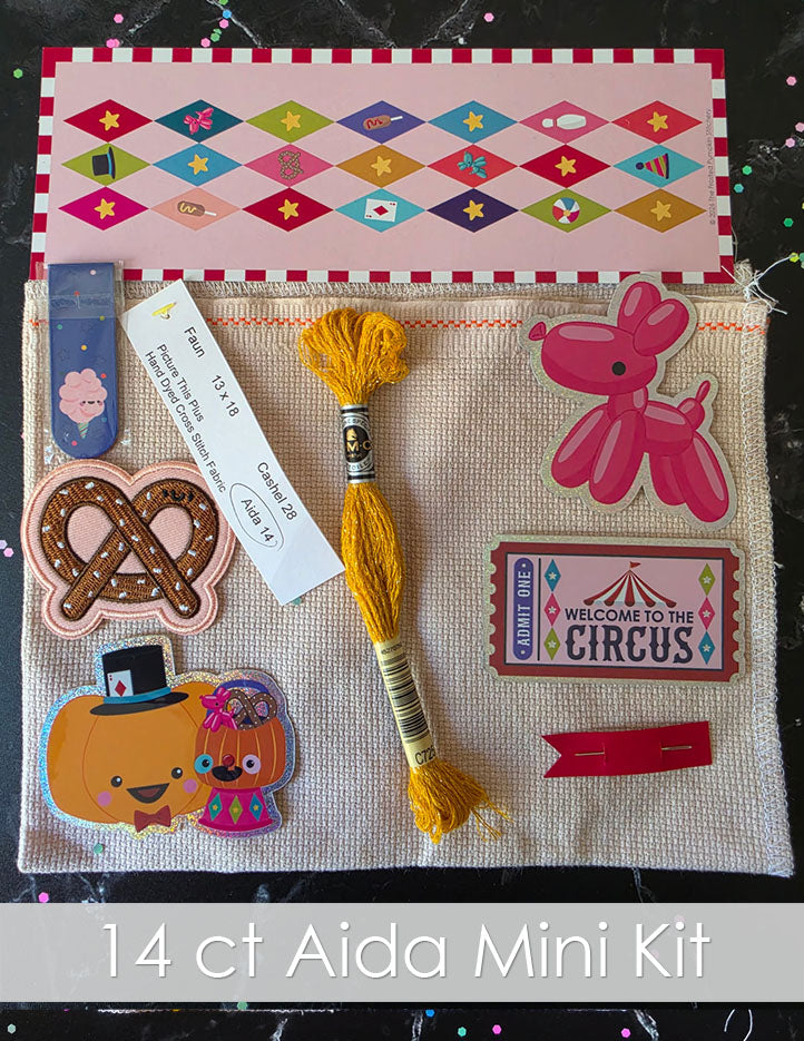 Welcome to the Circus Club Mini Aida Kit | The Frosted Pumpkin Stitchery