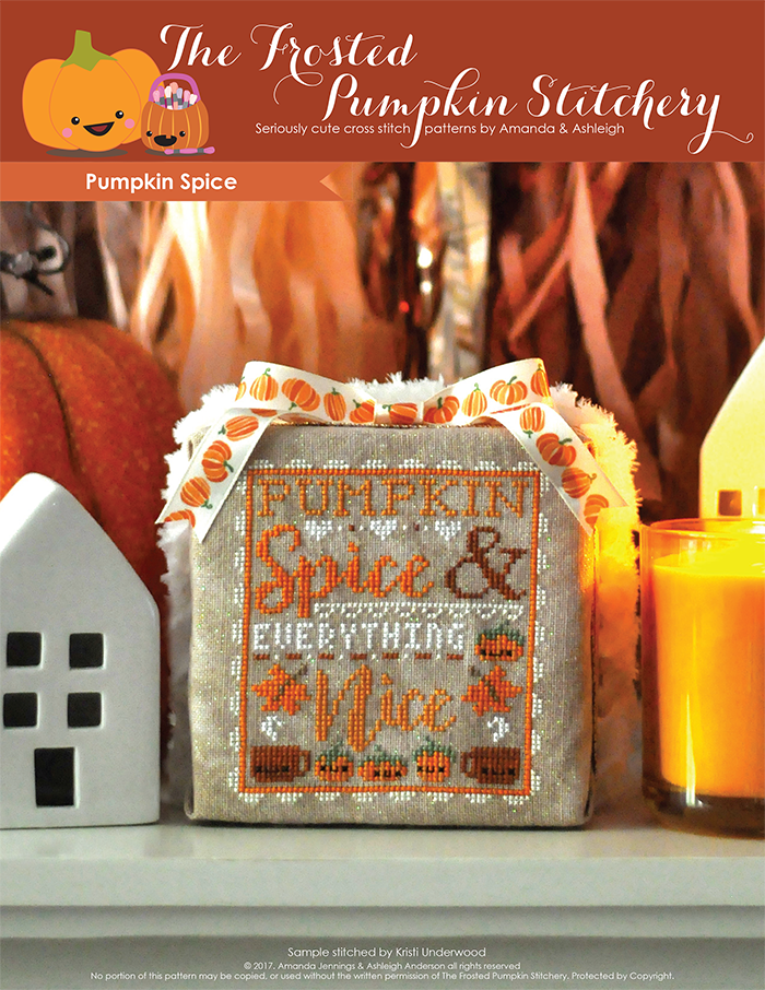 Halloween Cross Stitch Kit. Happy Pumpkin Spice Season Kit